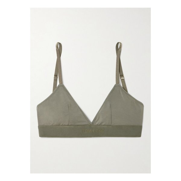 스트레치 모달 저지 소프트 컵 트라이앵글 브라 그린 46376663162862562