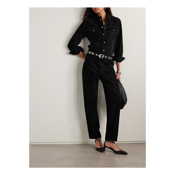 델시아 스웨이드 셔츠 블랙 46376663162889980