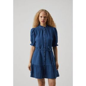 4647812 GAP TIERED MINI FALMOUTH - Shirt dress medium indigo