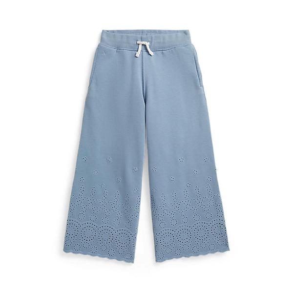 폴로 키즈 여아 2-6세 아일릿 프렌치 테리 와이드 레그 스웨트팬츠(CWPOPNTRBQ20108400)