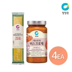 청정원 비스크로제 스파게티소스 600gx4개 + 스파게티면250g