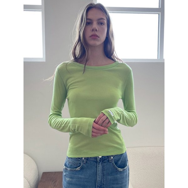 Sheer Tencel T/Shirts_Light Green