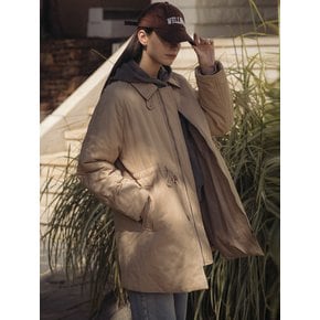 Glen check half padded jumper_Beige