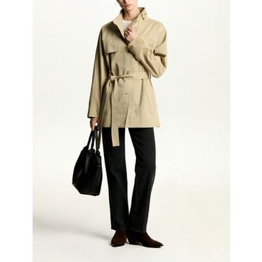 DKNY 코튼 쇼트 트렌치 코트 (DW2F7WCG808L)