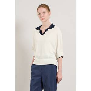 BCBG 올앤선드리돌먼 배색카라 P/O(A5M4K335)