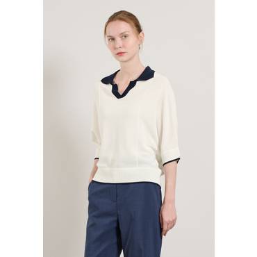 BCBG 올앤선드리돌먼 배색카라 P/O(A5M4K335)