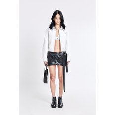 Bulky Leather Jacket - White(woman)