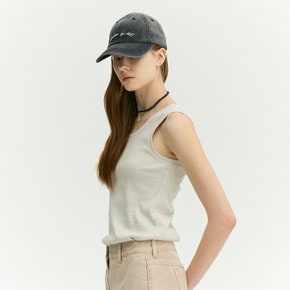 자수 로고 슬리브리스 티셔츠 EMP4WTS020
