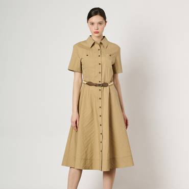 BCBG 스티치 핏앤플레어 원피스 (B4M4O626)