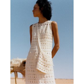 AIRY KNIT LONG DRESS MINI BAG SET (2COLOR)