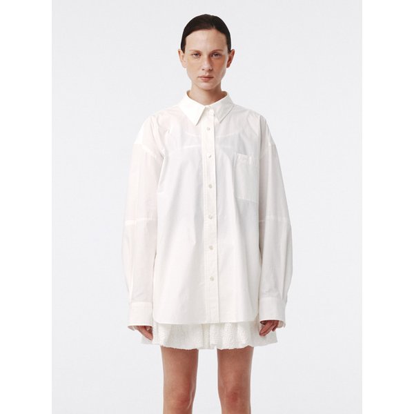 Structured Oversized Shirt Off-White