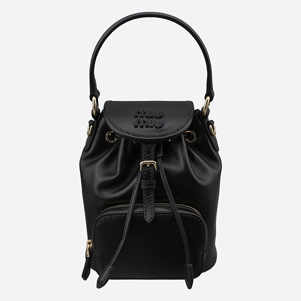 [시흥점] 6S 5BZ045 2CRW F0002 드로우스트링 미니 레더 백팩 블랙