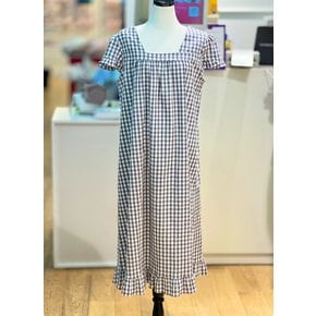 [파주점] 바바라 그레이 체크 지지미 여성 원피스 잠옷 AGW4990L