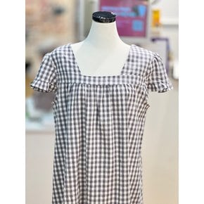 [파주점] 바바라 그레이 체크 지지미 여성 원피스 잠옷 AGW4990L