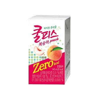  동원 쿨피스 제로 복숭아 140ml 24개입