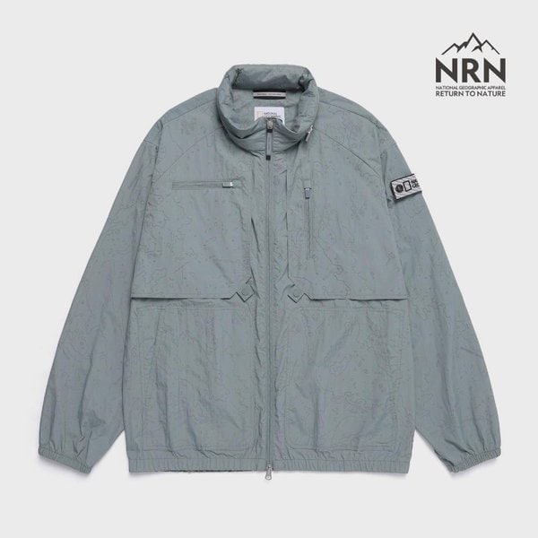[여주점] N252UJP120 NRN 올오버프린트 셋업 바람막이 KHAKI GREEN
