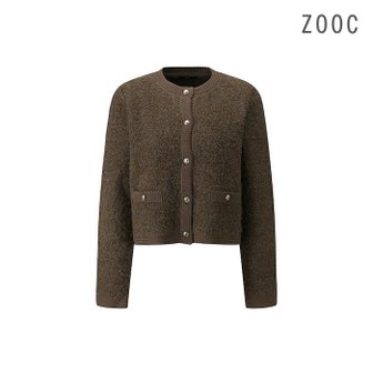 ZOOC 라운드넥 멀티 부클 가디건 BR_V244KSL939