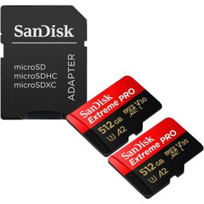 샌디스크 512 SanDisk 512GB Extreme Pro 4K UHD 비디오 캡처 읽기 200MB s 쓰기 140MB microSD