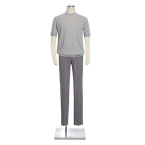[기간한정] SS 프리미엄 라운드반팔 그레이 데일리 니트 (RRFPKT53)