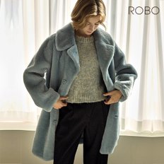 [온플] 로보 24FW 스페인 라도마社 리버시블 카라 하프 무스탕