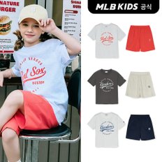 MLB키즈 (공식) 빈티지 원형 아트웍 티셔츠 세트 (3color) 7AS1VT153