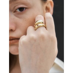 23SS Dome Cubic Ring