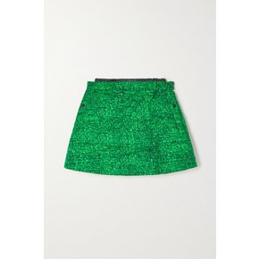 + Jw Anderson Quilted Printed Cotton-twill Down Mini Skirt 그린