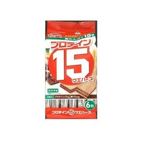 하마다 컨펙트 프로틴 15 웨하스 카카오 맛 6매입