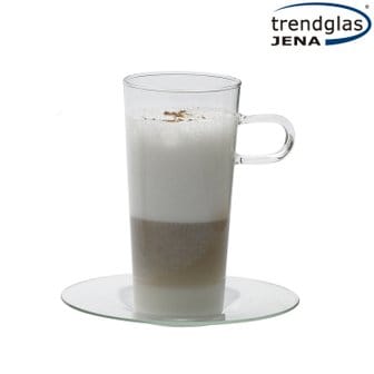 trendglas JENA 트랜드글라스제나 내열강화유리 아이스 커피잔과 받침세트 250ml, 350ml