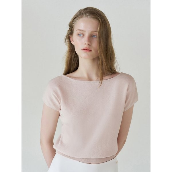 Boat Neck Half Sleeve Knit_3color