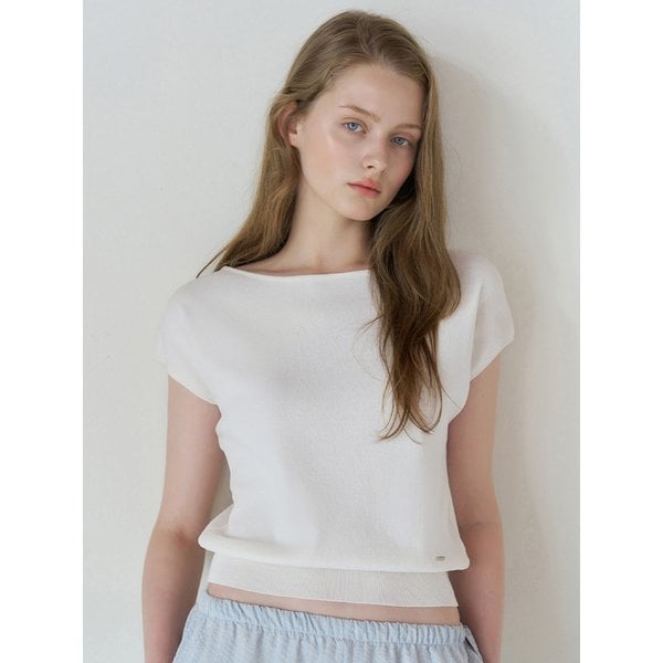 Boat Neck Half Sleeve Knit_3color