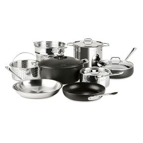 미국 올클래드 냄비 AllClad Multi Material Cookware Set 12Piece Silver and 블랙 1432672