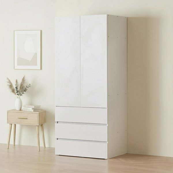 가구 마일 터치 싱글 수납 3단 서랍 옷장 800