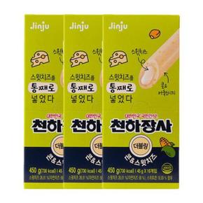 천하장사 더블링 콘 스윗치즈 소시지 450g (45g x 10개입) 3팩 .