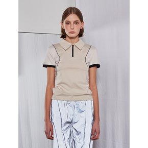 Zipper Collar T-shirt
