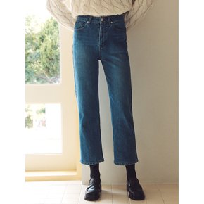 High-rise Straight Warm Jeans_M.BLUE