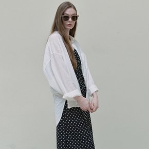 See Through Unbalance Shirt - ivory