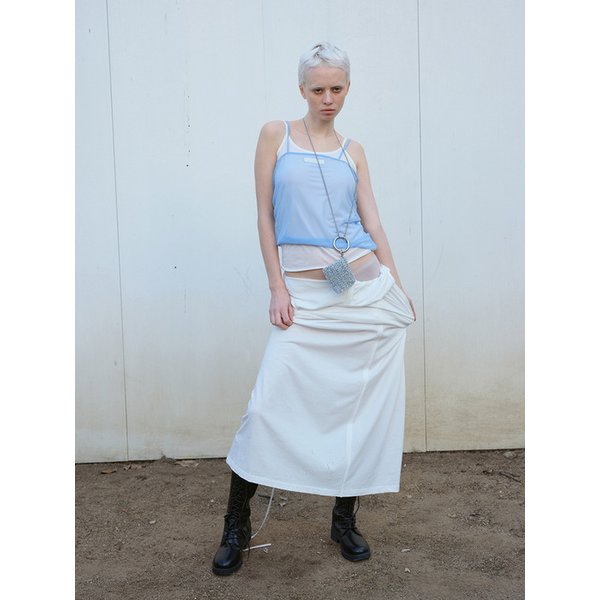 POUCH KEYRING IN SILVER