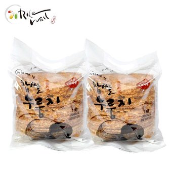 라이스웰 황동판에 구운 찹쌀누룽지1kg x 2봉, 총 2kg