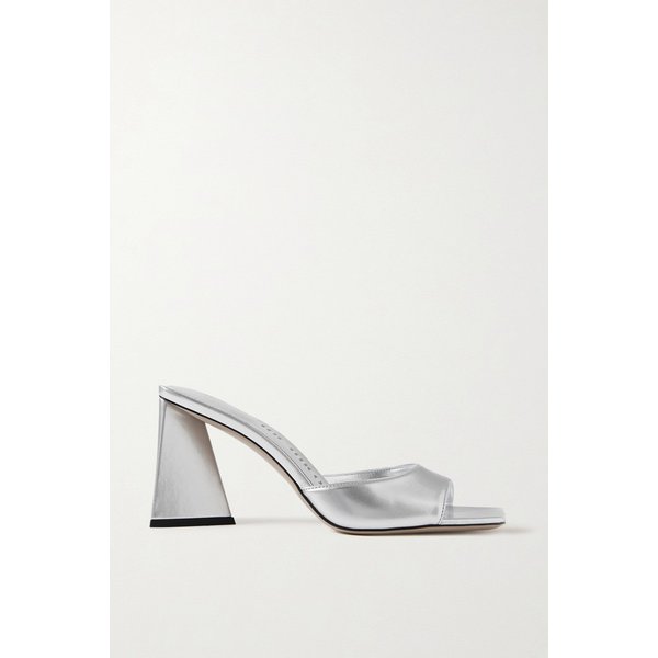 미니 데본 메탈릭 가죽 뮬 실버 1647597326299263