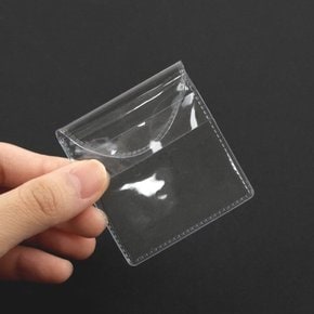 투명 PVC 동전 지갑 보관 케이스 악세사리 쥬얼리 기념 주화 수집 다용도 주머니
