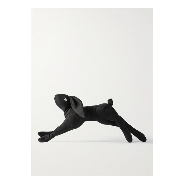 헤어 크리스털 장식 새틴 숄더 백 블랙 46376663162908775