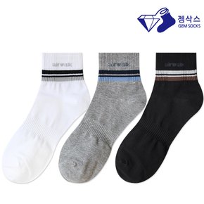 젬삭스 남성 데일리 스포츠 단목 양말 2족