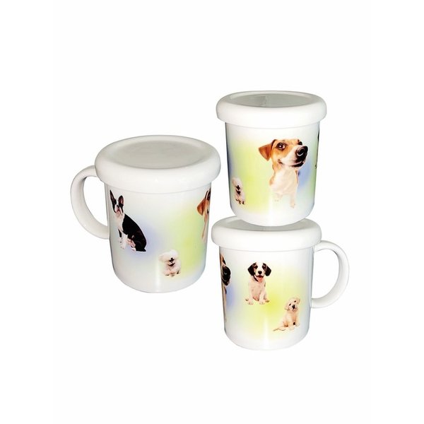 Gradation Puppy mug (blue&yellow)