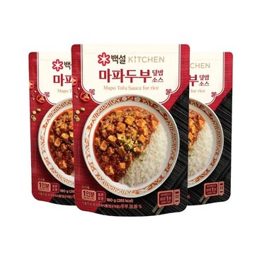 CJ제일제당 백설 마파두부 덮밥 소스 180g x3개