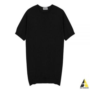 JOHN SMEDLEY 24 Belden - Black (Belden 반팔 니트)