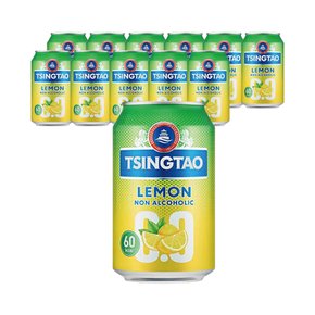 칭따오 논알콜릭 레몬 330ml 12캔 논알콜 맥주맛 탄산음료 비알콜