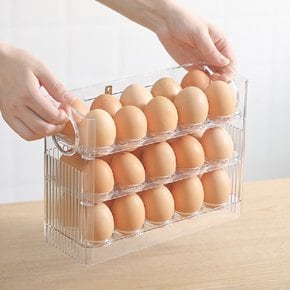 계란 트레이 보관함 냉장고 달걀 투명 3단 30구 수납함