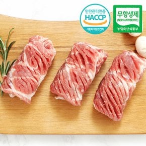 [아우내축산]무항생제HACCP 1등급 한돈 목살 칼집 1kg