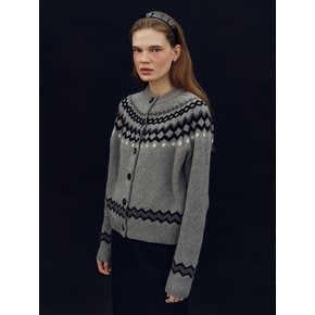 Yorkshire British pattern cardigan (Grey)